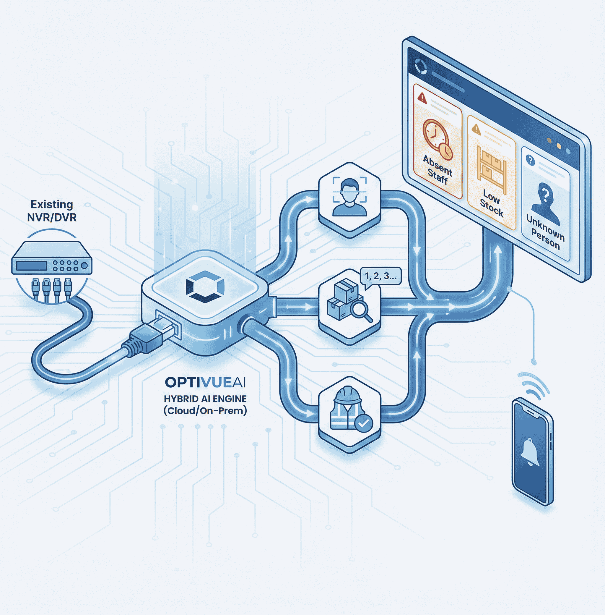 Upgrade Your Surveillance Without New Hardware - OPTIVUEAI Operational Intelligence in Quick Steps